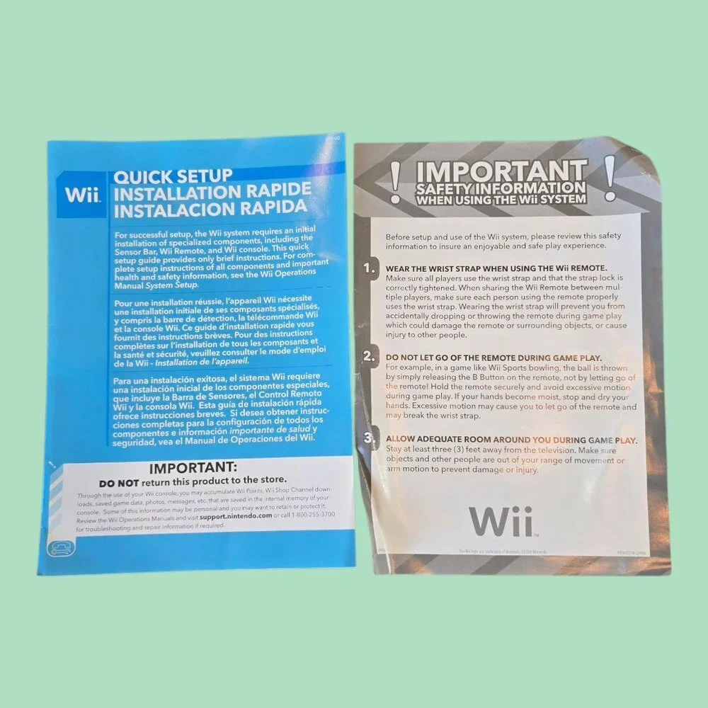 Nintendo Wii Console Operations Manuals w/ MotionPlus & Balance Board Manuals